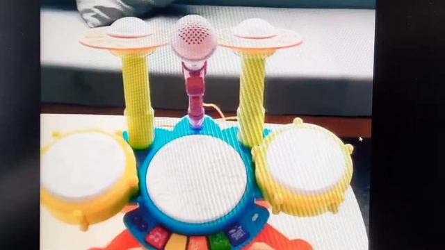 Игрушка детская развивающая музыкальная/Барабанная установка с микрофоном/Интерактивная смотреть онлайн