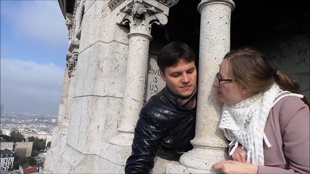 Вид на Париж с крыши Basilique du Sacré Cœur или просто Сакре-Кёр смотреть онлайн