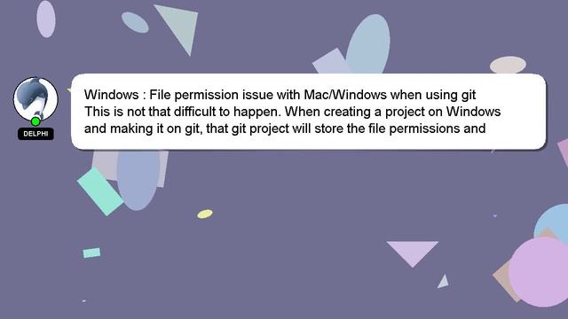 Windows : File permission issue with Mac/Windows when using git смотреть онлайн