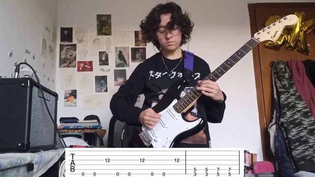 ZITTI E BUONI - Måneskin GUITAR COVER + TABS tutorial смотреть онлайн