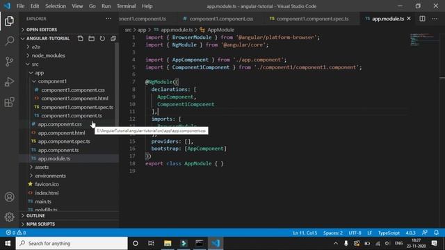 Angular Tutorial | Components in Angular смотреть онлайн