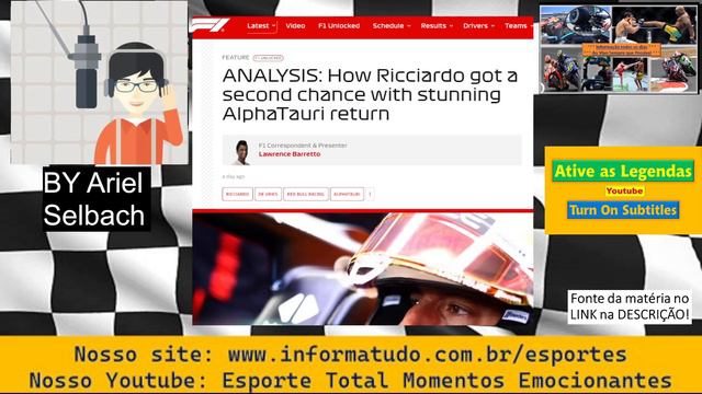 #F1 - Ricciardo Faz #TEMPOS De Primeira #FILA Nos Testes