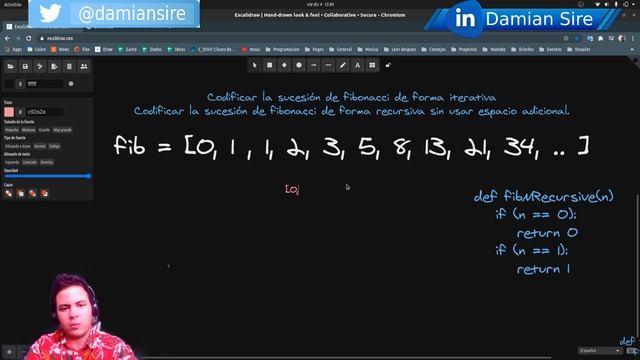 Python entrevista - Sucesión de fibonacci - Programación dinámica - Iterativa y Recursiva смотреть онлайн