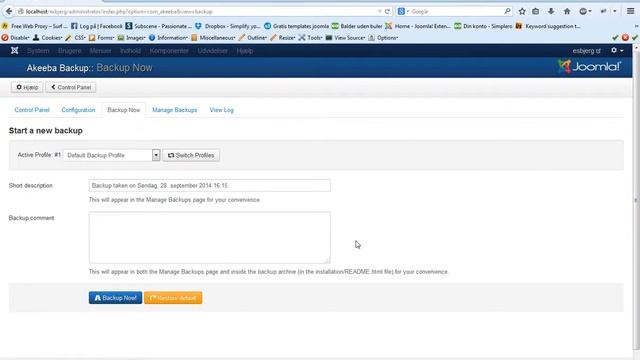 Installation af Akeeba Backup og hvordan man laver backup i Joomla - Webskraedderen dk смотреть онлайн
