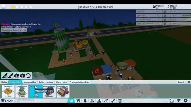 Роблокс Парк Аттракционов #1 Строим для Получения Приза Игра для Детей Roblox Theme park Tycoon #1 смотреть онлайн