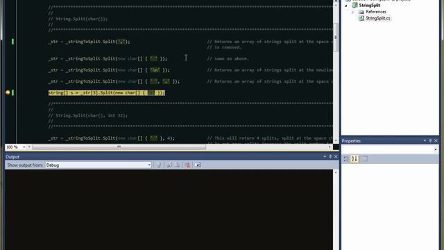 C# Tutorial "Split String" Programming Tutorial NET смотреть онлайн