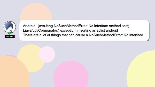 Android : java.lang.NoSuchMethodError: No interface method sort(Ljava/util/Comparator;) exception i смотреть онлайн