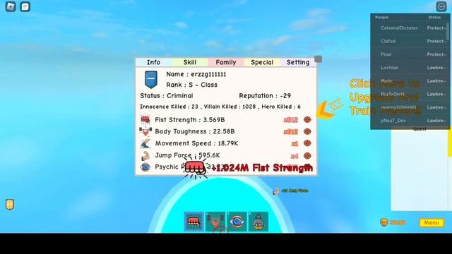 SPTS ORIGIN FROM 1B-10B FIST STRENGHT (ROBLOX) смотреть онлайн