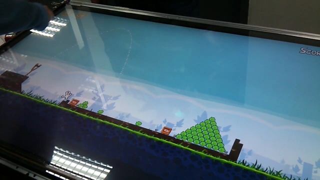 "angry bird" in a 55" touch screen monitor смотреть онлайн