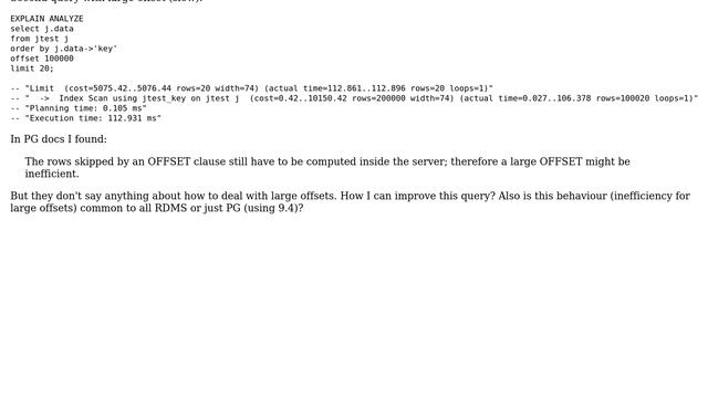Databases: How to deal with large offsets in select? (2 Solutions!!) смотреть онлайн
