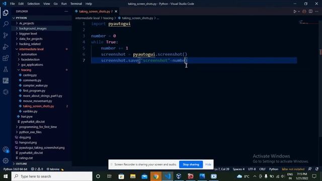 Taking screenshots using python without stopping pyautogui смотреть онлайн