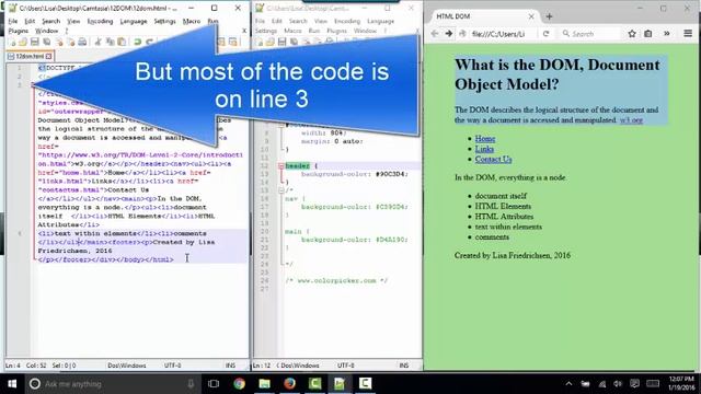 Introduction to html DOM document object model смотреть онлайн