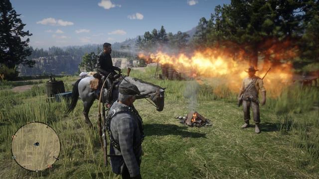 (RDR2) Нарыгался и пьет