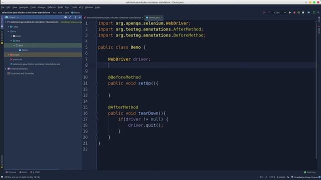 Running Selenium with Java tests in Docker container смотреть онлайн