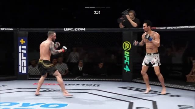 АЛЕКС ВОЛКАНОВСКИ VS МАКС ХОЛЛОВЭЙ UFC 4 CPU VS CPU смотреть онлайн