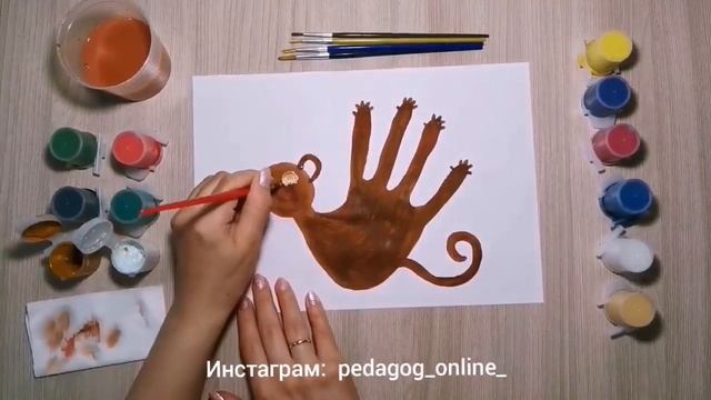 Как нарисовать обезьянку. Мастер-класс для детей. Творчество смотреть онлайн