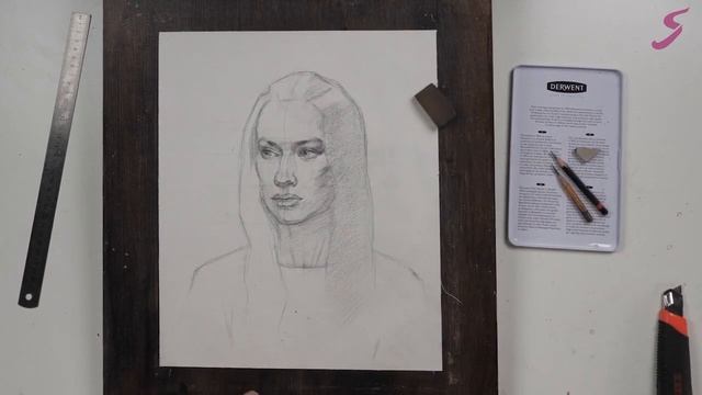 Рисунок. Портрет. Женский портрет-2 смотреть онлайн