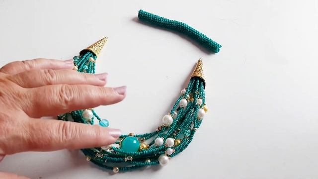 Сборка бисерного колье. смотреть онлайн