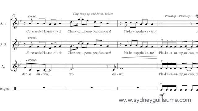 Plakatap by Sydney Guillaume {score video} - SSA Chorus смотреть онлайн