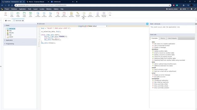 Scriptcase Macros: SQL Module ( sc_set_fetchmode ) смотреть онлайн