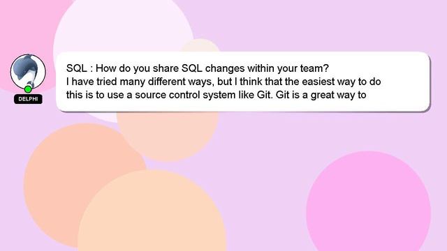 SQL : How do you share SQL changes within your team? смотреть онлайн
