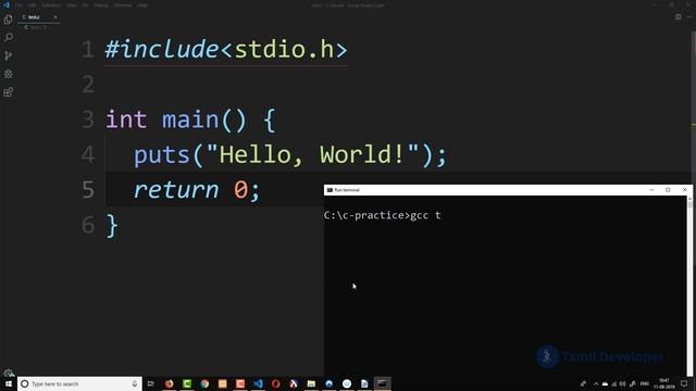 02 How C Program Works - C Programming Language in Tamil смотреть онлайн