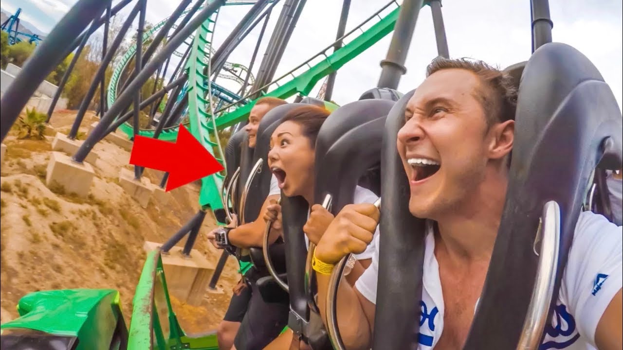 Её Реакция на Американские Горки_! Six Flags в США.mp4