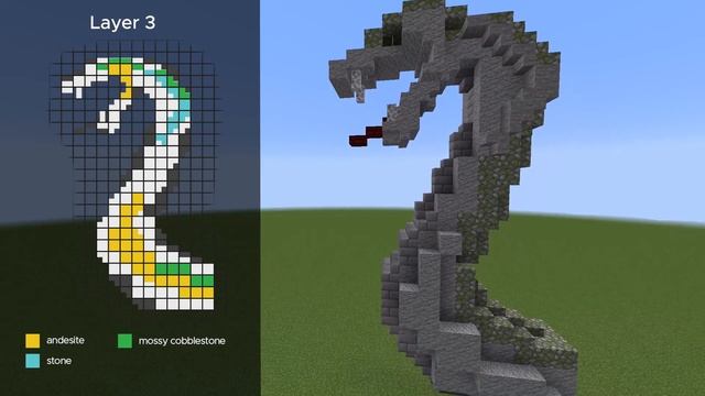 How to Build a Snake Statue | Minecraft Tutorial смотреть онлайн