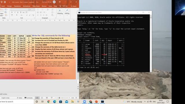 UPDATE command in SQL смотреть онлайн