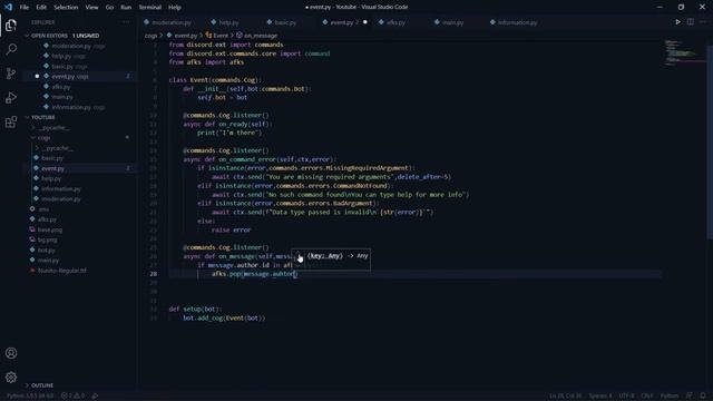 AFK command in Discord.py, multi server based смотреть онлайн