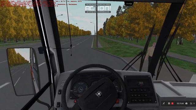 Паз 3204 по карте Новосибирск по 7 маршруту. смотреть онлайн