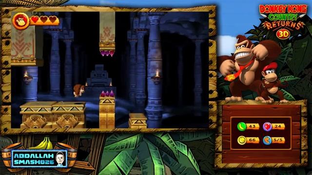 Donkey Kong Country Returns 3D - Part 7: World 1-K "Platform Panic" 100% Walkthrough [New Mode] смотреть онлайн