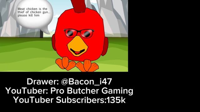 CHICKEN GUN DRAWING?!? | Ibis Paint | DJ noob Butcher смотреть онлайн