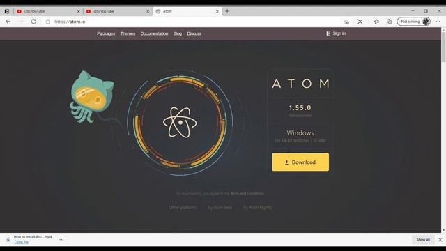 Atom.io Installation #1 смотреть онлайн