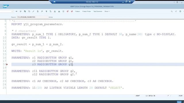 Video 3: ABAP - Parameters, Screen Components, Conditions and Looping. смотреть онлайн