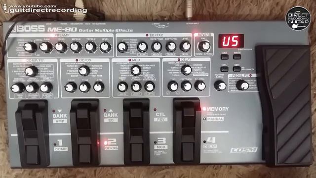 BOSS ME 80 VOX AC30 Clean, Overdrive and Tremolo / How to program: Step by Step смотреть онлайн