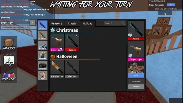 ROBLOX MM2 GINGER LUGER GIVEAWAY! (Closed). смотреть онлайн