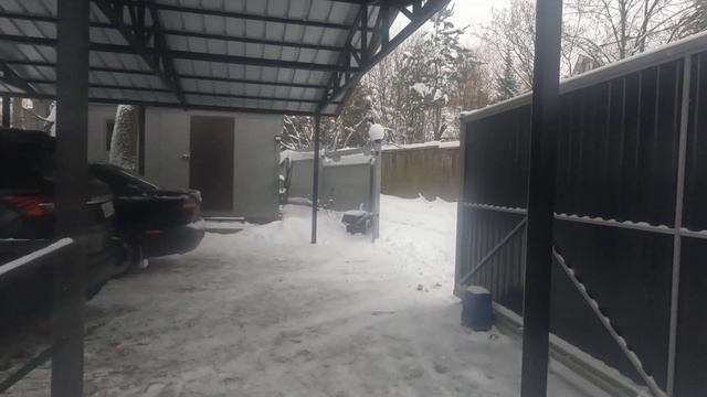 Навес двухскатный на две машины 7×7