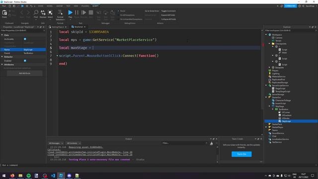 How to Make a Skip Stage Button in Roblox Studio - Roblox Scripting Tutorial смотреть онлайн