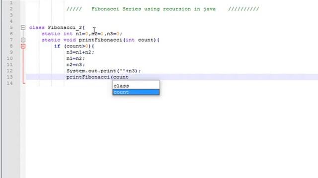 Fibonacci Series using recursion in java - Tutorial 1 смотреть онлайн