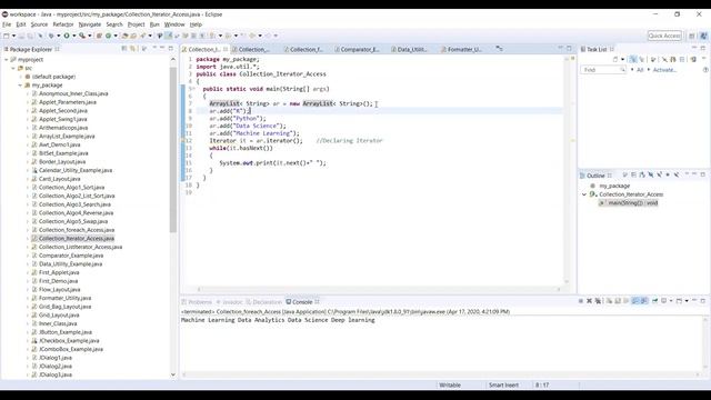 Video 55 Accessing java Collections with Iterators Linked List for each смотреть онлайн