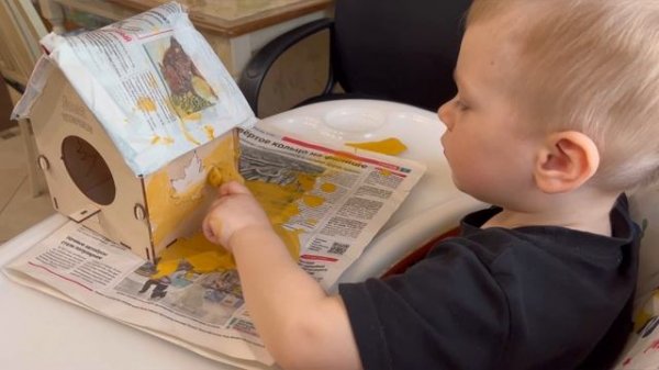 Скворечник с малышом