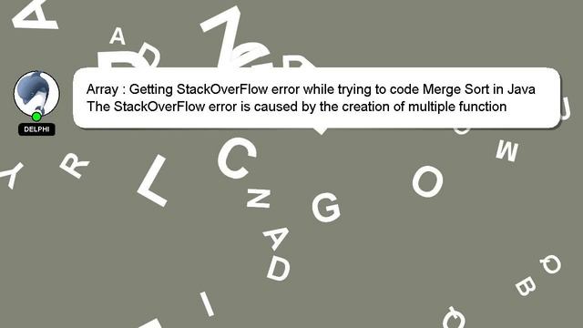 Array : Getting StackOverFlow error while trying to code Merge Sort in Java смотреть онлайн