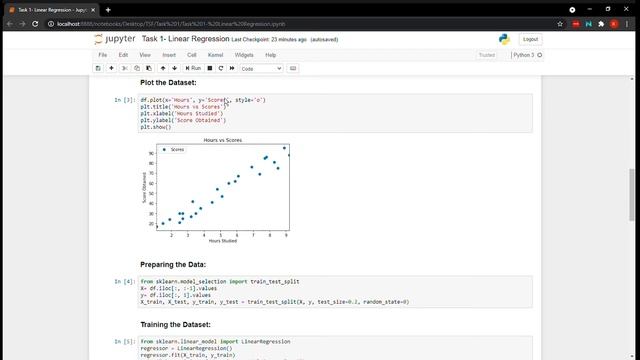 The Sparks Foundation Internship Task 1- Linear Regression смотреть онлайн