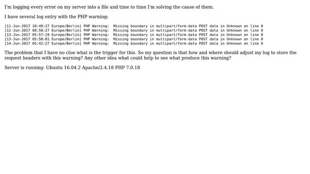 PHP Warning: Missing boundary in multipart/form-data POST data in Unknown on line 0 смотреть онлайн