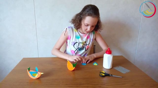 Быстро и легко - яркая птичка из бумаги. Библиотека №5 мкрн Южный. смотреть онлайн