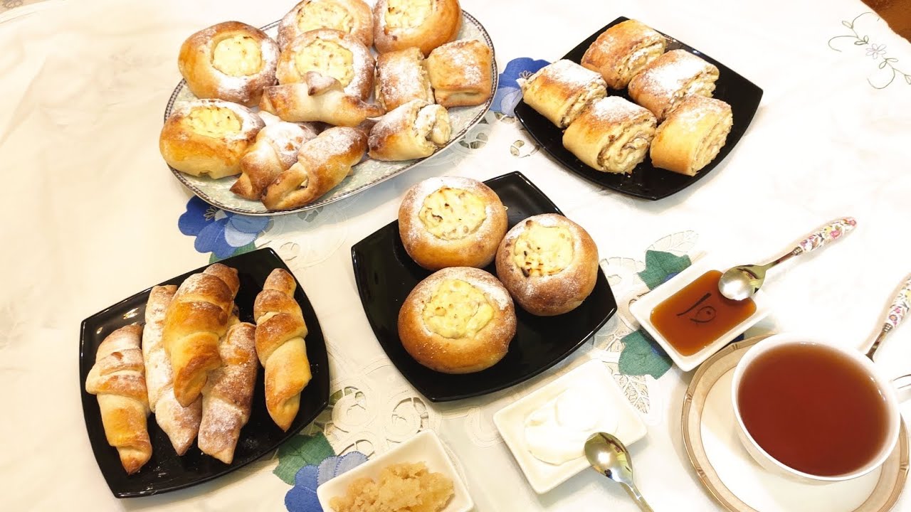 Домашняя творожная сдоба (ватрушки, рогалики, рулет) с моими секретиками, обязательно попробуйте!