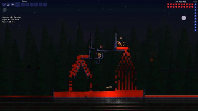 Terraria - panic room on rare full blood moon (Clowns, Werewolves, Wraiths etc.) смотреть онлайн