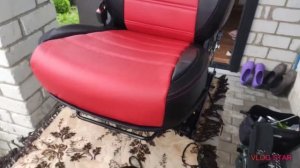 Установка чехлов на Киа Рио X-line.