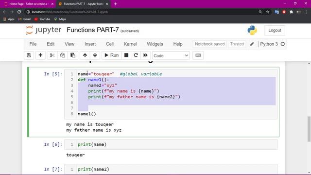global vs local variables python| function within a function #python| Functions in python(PART-7) смотреть онлайн